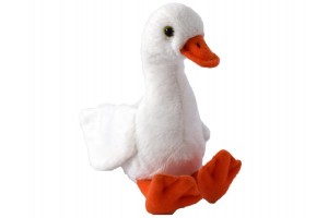 Liba plüssfigura - fehér, 15 cm