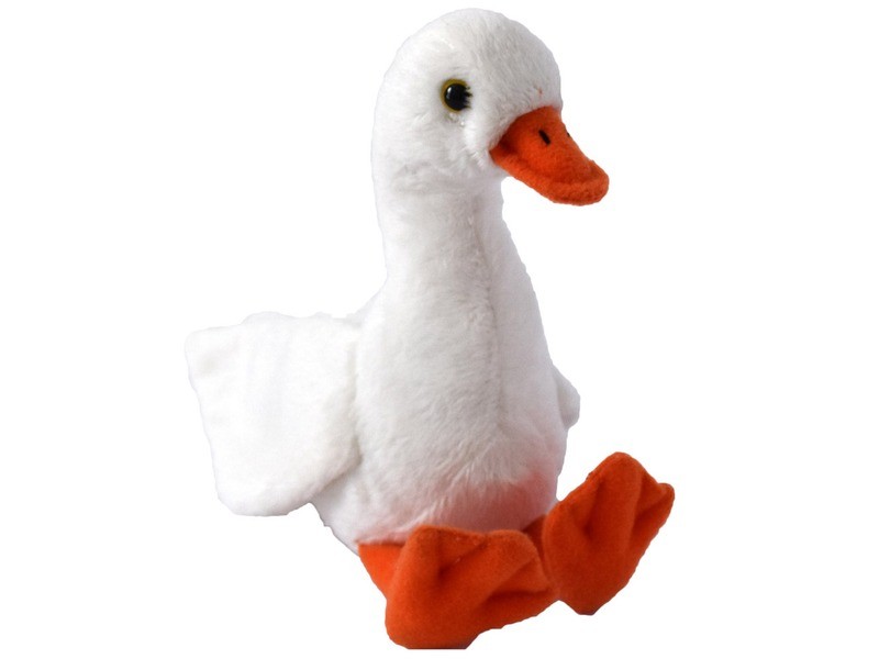 Liba plüssfigura - fehér, 15 cm