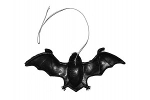 Fekete függeszthető denevérek - 6 db, 15 cm