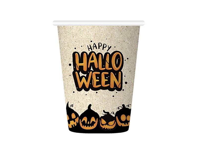 Halloween mintás natúr poharak 6 db, 210 ml