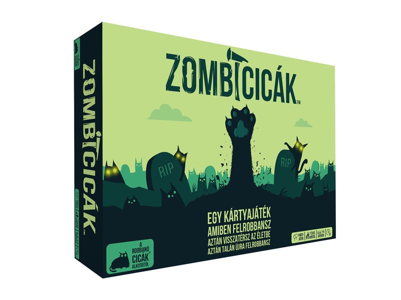 Zombicicák kártyajáték — doboz és kártyák