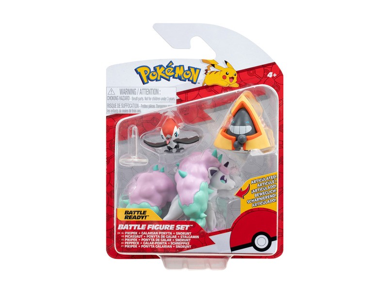 Pokémon figura csomag: Snorunt, Pikipek, Ponyta