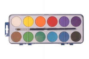Vízfesték készlet 12 színnel és ecsettel