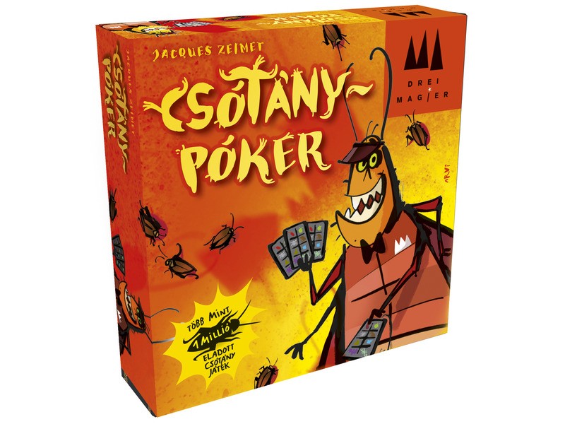 Csótány póker kártyajáték doboz