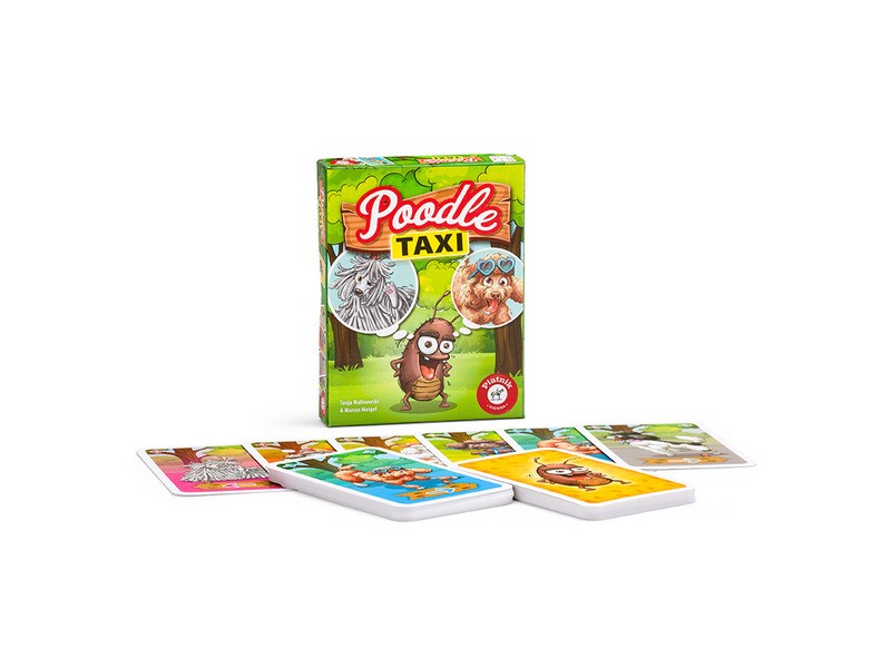 Poodle Taxi társasjáték doboz – családi kutyás játék