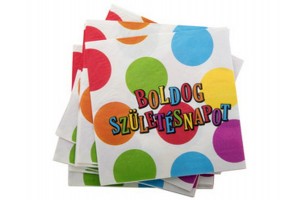 Boldog születésnapot papírszalvéta 16 db, 33 cm