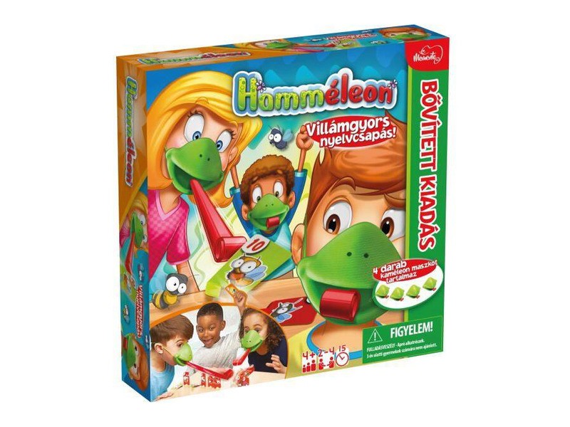 Hamméleon társasjáték - kaméleon maszk és rovarok