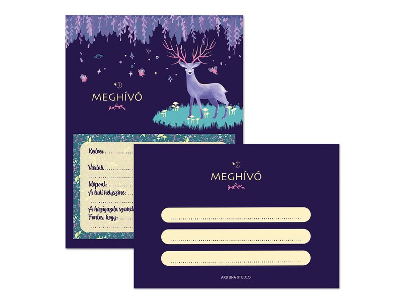 Parti meghívó borítékkal - többféle minta
