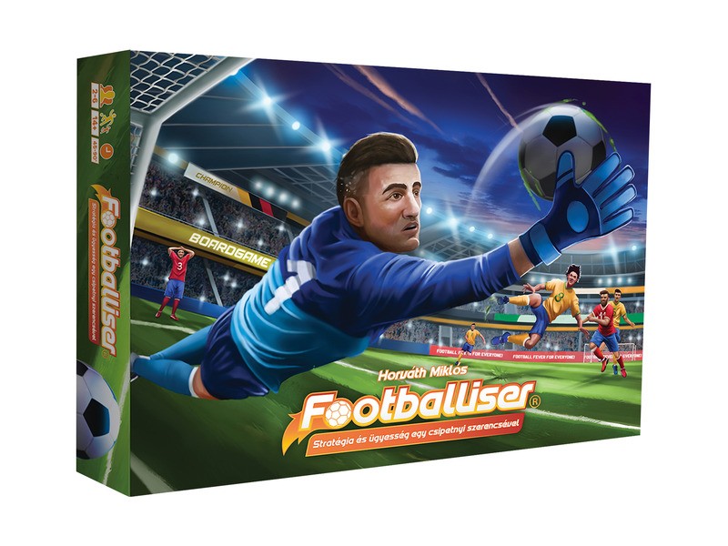 Footballiser társasjáték – pálya, játékosok és labda