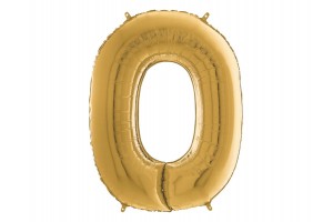 Héliumos fólia lufi 0 (65 cm) – arany