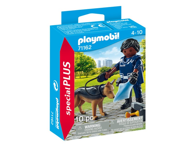 Playmobil Rendőr nyomozó kutyával 71162 — figura és kiegészítők
