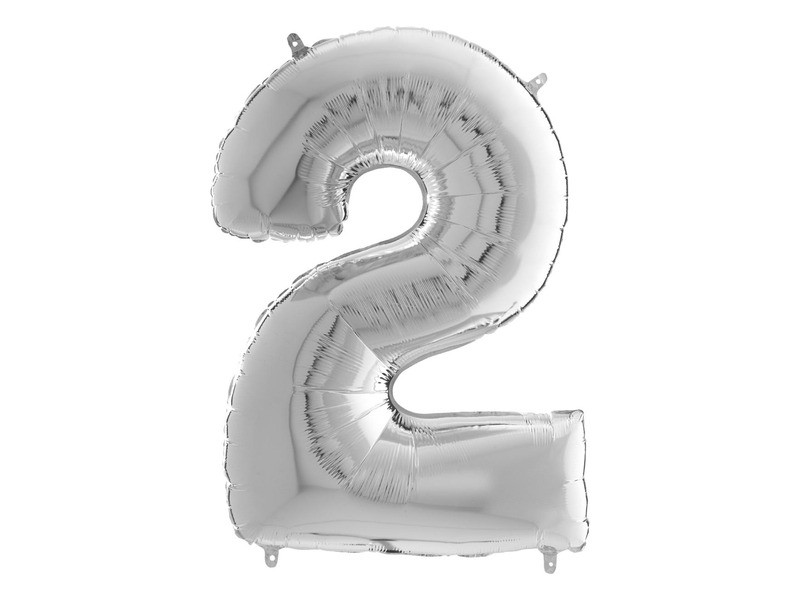 Héliumos ezüst fólia lufi 2, 65 cm