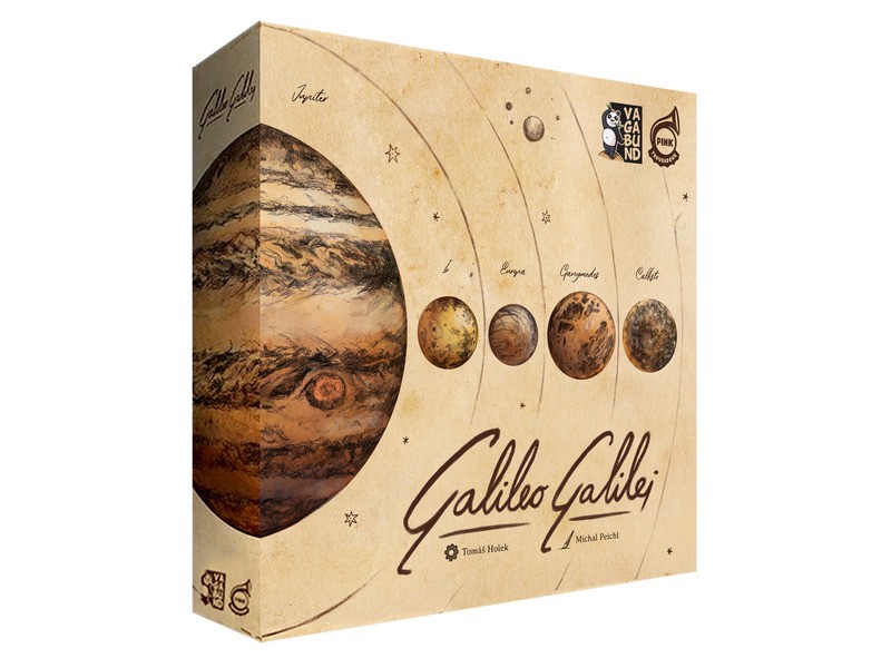 Galileo Galilei társasjáték - doboz és játékelemek
