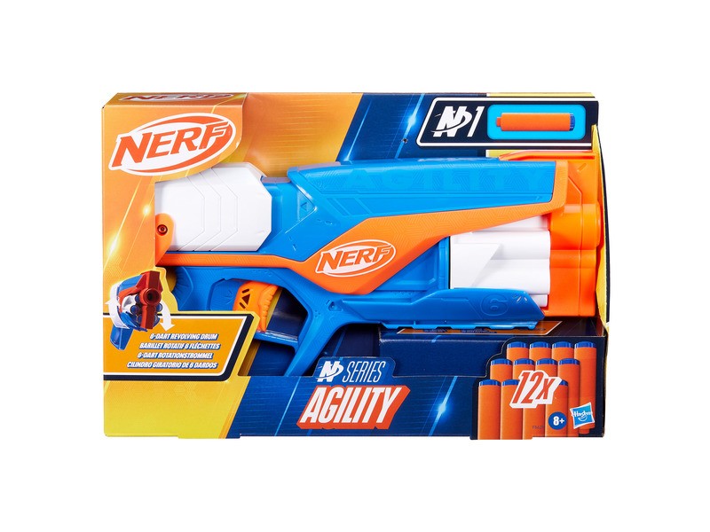 Nerf N Series Agility szivacslövő, 6 lövedékes forgótár