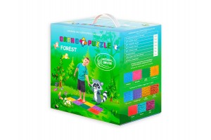 Ortho Puzzle ortopéd masszázs szőnyeg – Erdő minta