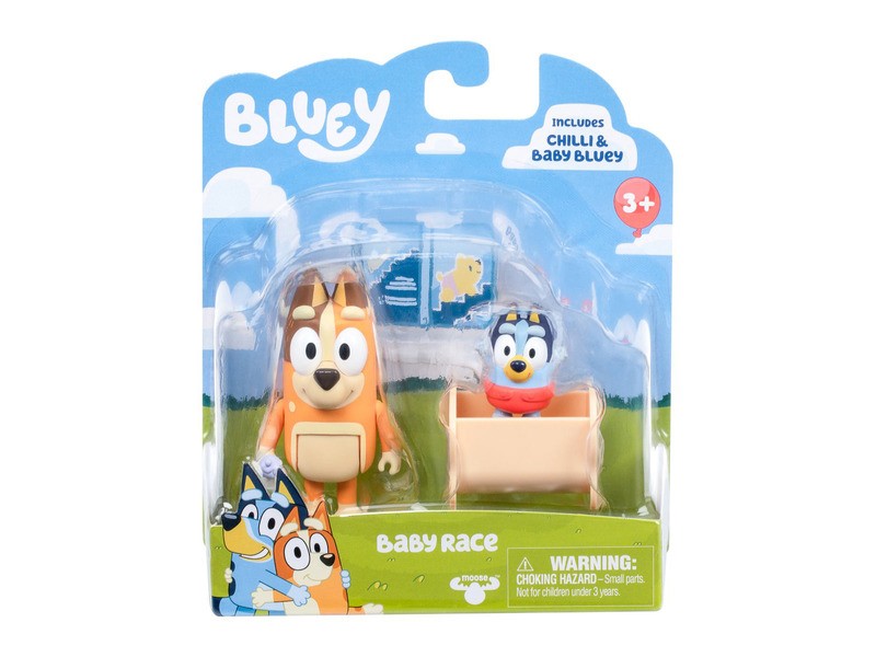 Bluey dupla figura: Baby Bluey és Chilli