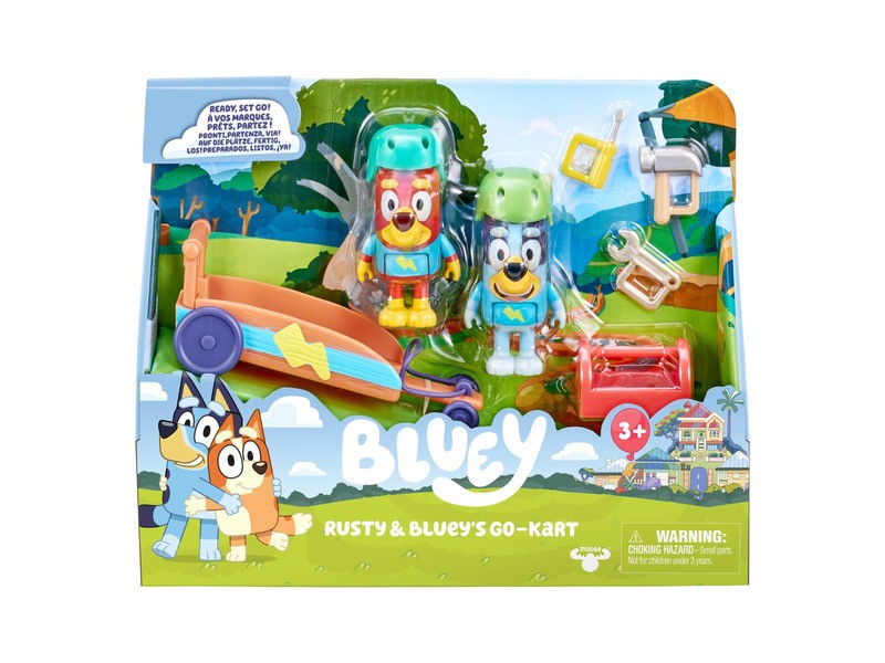Bluey gokart készlet 2 figurával
