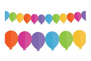 Lufis girland 360 cm - színes dekoráció