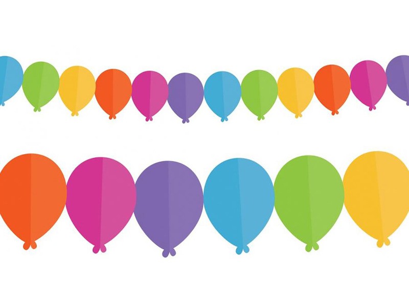 Lufis girland 360 cm - színes dekoráció