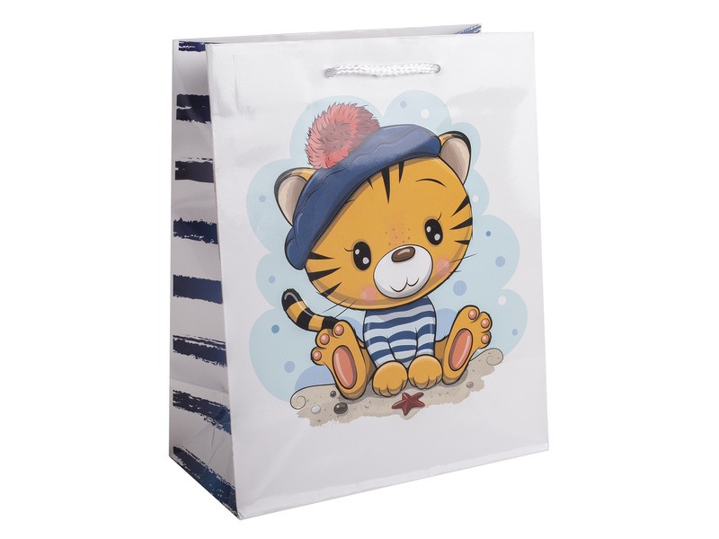 Papírtasak tigris sapiban 18x23 cm