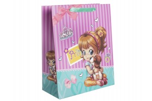 Papírtasak lány kutyával 18×23 cm