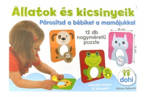 Állatok és kicsinyeik memóriajáték kártyák