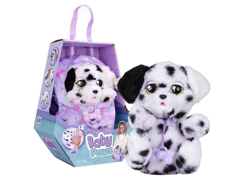Bébi Mancs Dalmata plüss lila takaróval