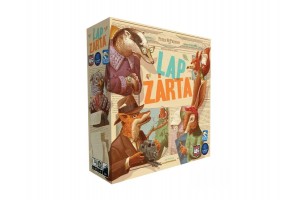 Lapzárta társasjáték - doboz és játékelemek