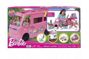 Barbie álom lakóautó – nyitható, 60+ darabos szett
