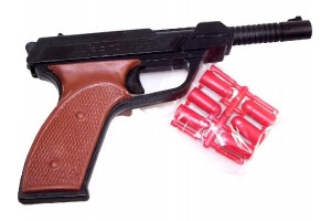 Kommandós játék pisztoly 6 gumilövedékkel