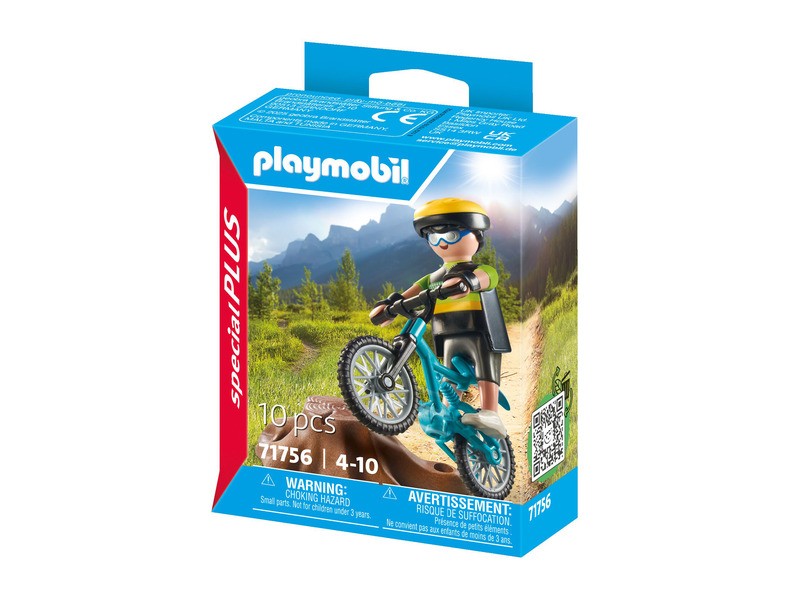 Playmobil hegyi kerékpáros figura biciklivel