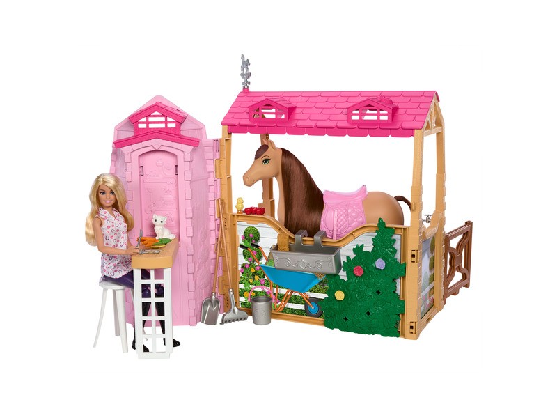 Barbie és Szeder pajta szett — pajta, ló és kiegészítők