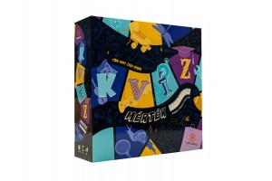 Kvízmérték társasjáték — doboz és játékelemek