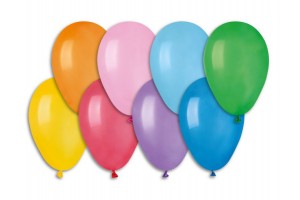 Vegyes színű 18 cm gumi lufi – 10 db