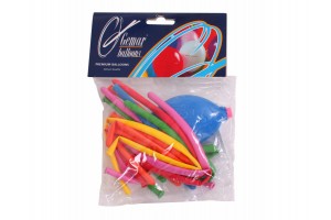 Modellező lufi 10 db + pumpa, színes