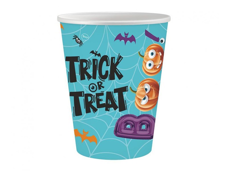 Trick or Treat papír pohár 250 ml, 6 db