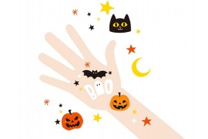 Tetováló szett Halloweenra 12x7,5 cm