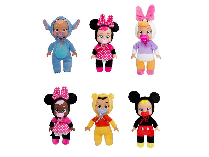 Cry Babies Tiny Cuddles Disney - 24,9 cm puha síró baba