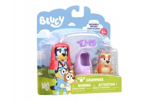 Bluey és Bingo dupla figura - Nagymami köntösben