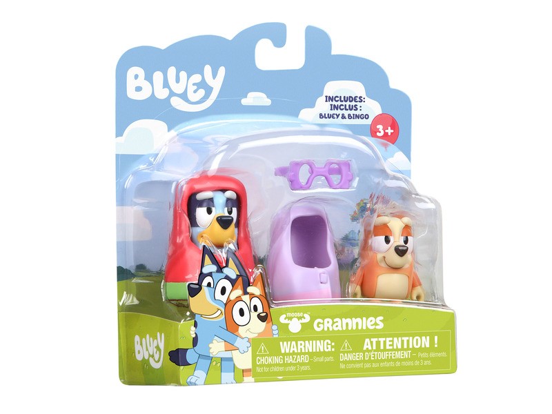 Bluey és Bingo dupla figura - Nagymami köntösben