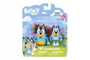 Bluey és Bandit dupla figura gördeszkával