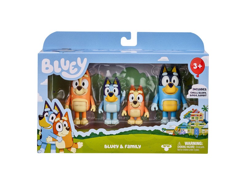Bluey család figura szett 4 db - játékfigurák