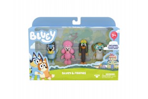 Bluey Barátok Szett 4 db – mozgatható figurák