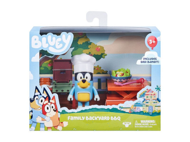 Bluey Mini Kert Készlet - Bandit figura és grill szett