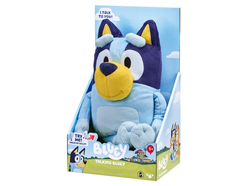 Bluey beszélő plüss 33 cm – többnyelvű hanggal