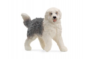 Schleich Old English Sheepdog figura — 7,7×2,5×5,7 cm