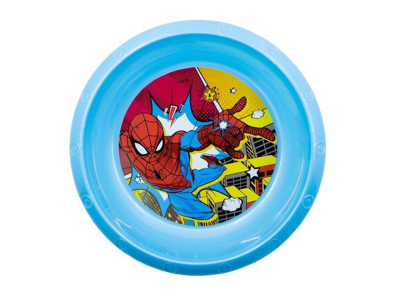 Pókemberes műanyag mélytányér gyerekeknek
