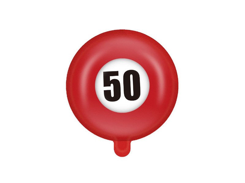 Héliumos fólia 50-es szám lufi 45 cm