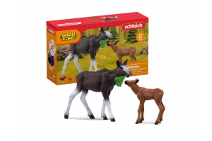 Schleich jávorszarvas tehén és borjú (42629)