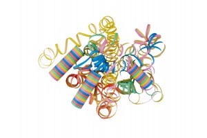 Csíkos színes szerpentin 54 db - ünnepi dekoráció